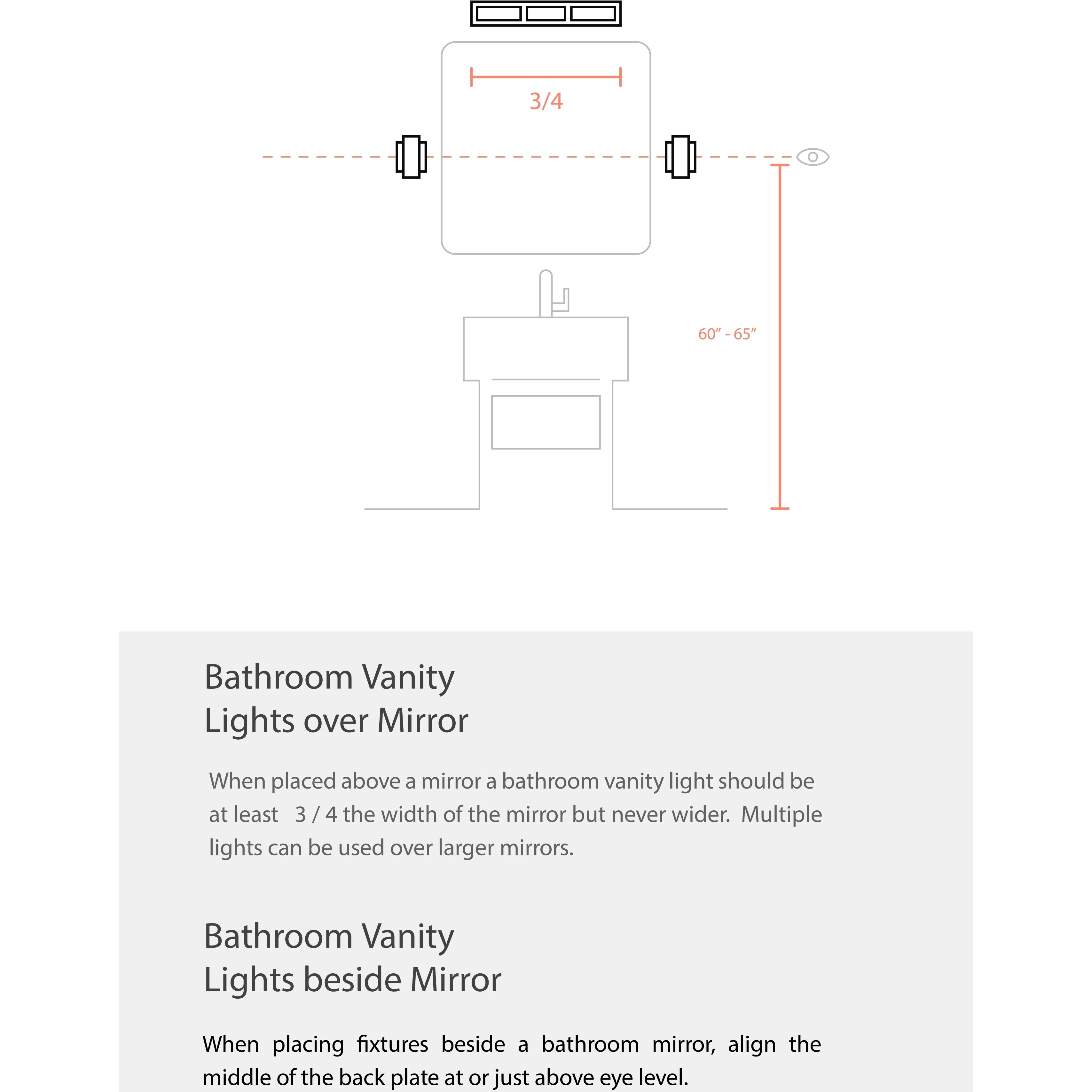 Vonda 3 Light 21 inch Matte Black Vanity Light Wall Light